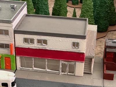 Modern urban building 7 - shop (z-scale)