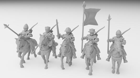 Mounted Yeomen Miniatures (28/32mm, modular)