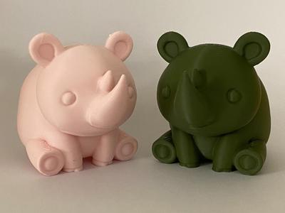 Cute Sitting Rhinoceros