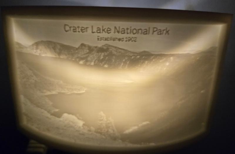 Crater Lake Nightlight Lithophane