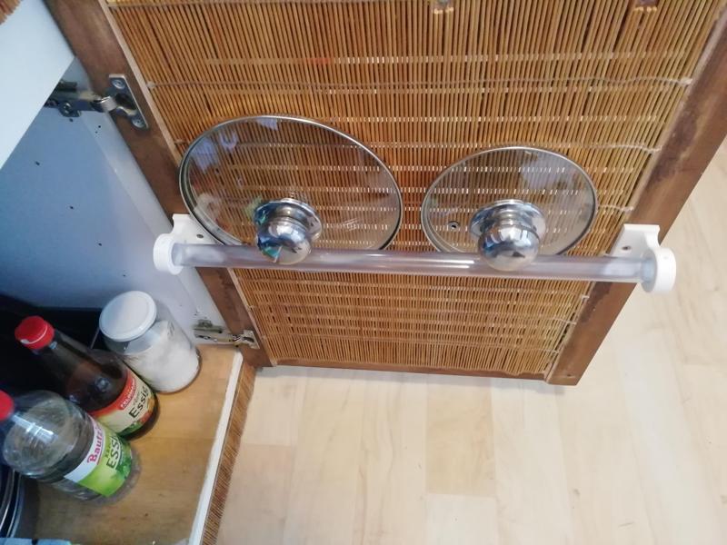 Holder for cooking pot lid