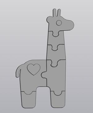 Giraffe puzzle for printing in pieces