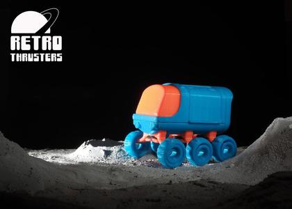 Retro Thrusters RT2 - Sci-fi space buggy rover toy - no supports