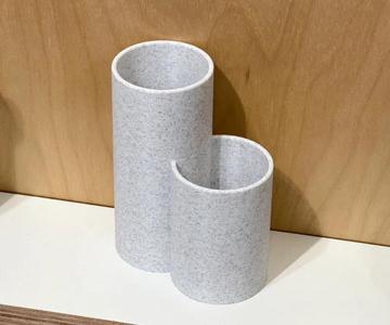 Sleek Small Double Grid Pen Holder, Storage Bin