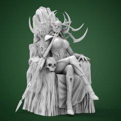 Hela on Throne 3D Printing Miniature | Assembly