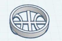 Basketball cookie cutter