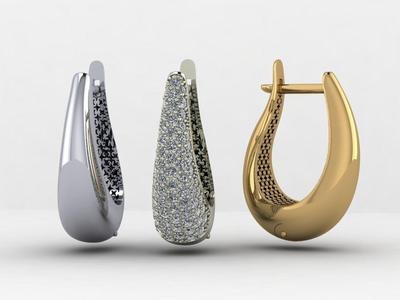 Hoop Earrings Teardrop