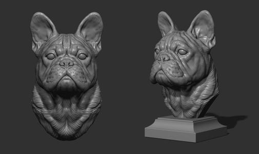 French bulldog bust