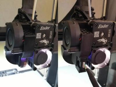 Ender-3 V3 SE Left Side 5015 Duct and optionally ADXL holder