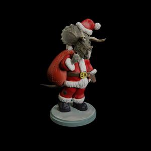Triceratops Santa Claus – pre supported dinosaur humanoid
