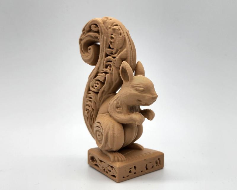 Wood-Carved Squirrel