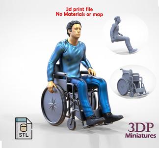 N2 Disabled man on wheelchair
