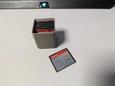 Gridfinity Stackable Compact Flash Card Holder 1x1x8