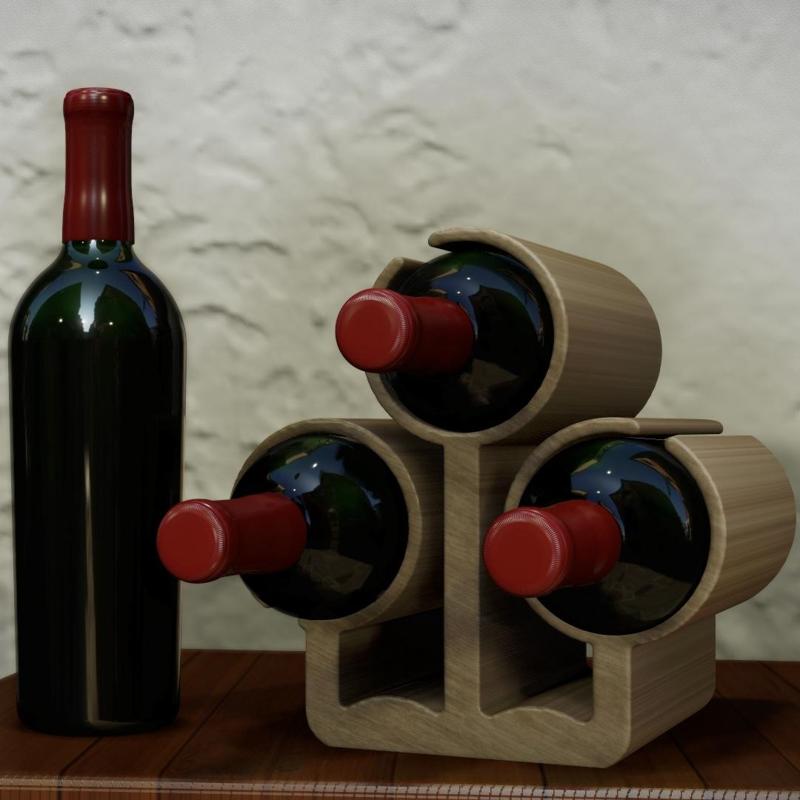 WINE RACK FOR 3 BOTTLES