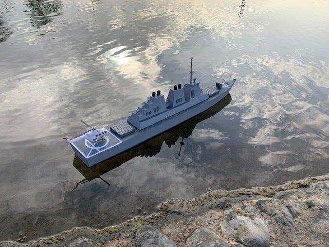 USS HIBBARD RC Destroyer 3D Printed Parts