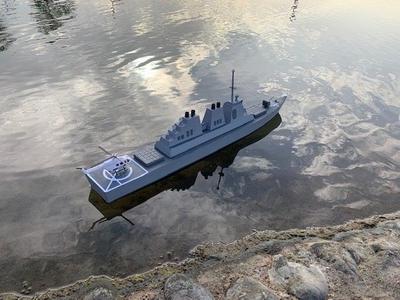 USS HIBBARD RC Destroyer 3D Printed Parts