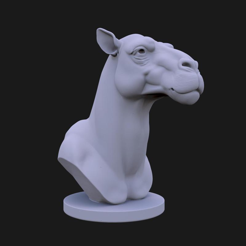 Camel Head Bust STL 3D Printable