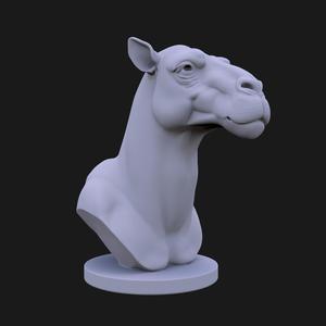 Camel Head Bust STL 3D Printable
