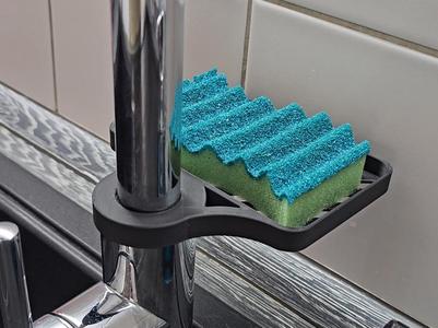 Faucet-Mounted Sponge Holder
