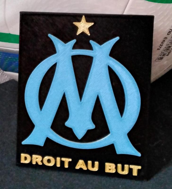Convex Olympique de Marseille coaster or plaque