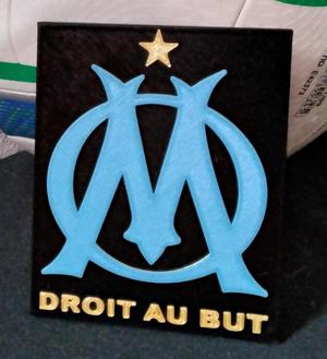 Convex Olympique de Marseille coaster or plaque