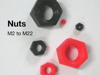 M2 - M22 hex-shaped Nuts