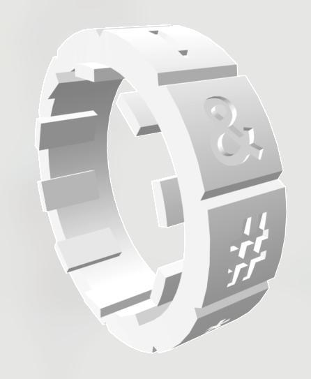 Letter lock dials for Trixes 5 digit lock