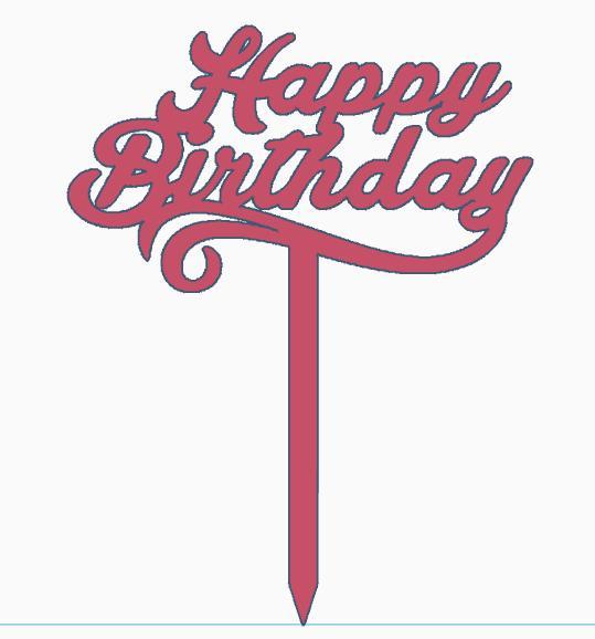 Birthday Cake Topper 10.stl