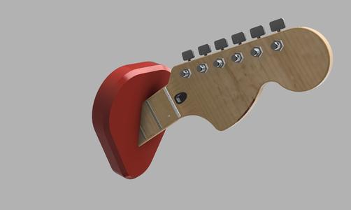 Faux Guitar Headstock Coat Rack; Functional, Fashionable, and east to print 