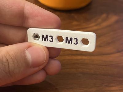 Small M3 hex nut holder wrench (3 and 4 nut hole options)