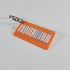 Back to the Future 2015 Barcode License Plate Keychain