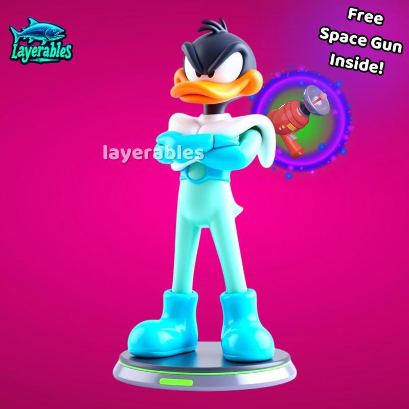 Duck Dodgers 3D Printer Model - STL File - Looney Tunes Collectible - 3D Print Space Hero Figure - D