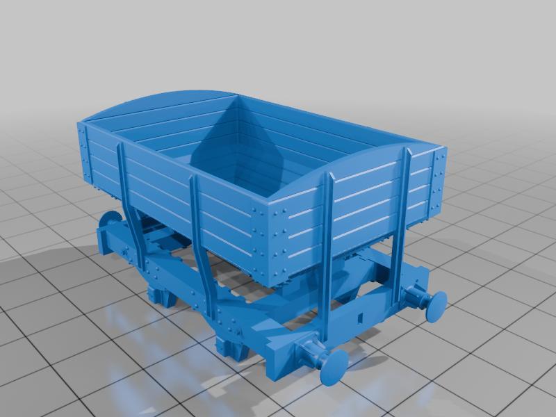 OO scale  wooden hopper wagon  12ft 6 long