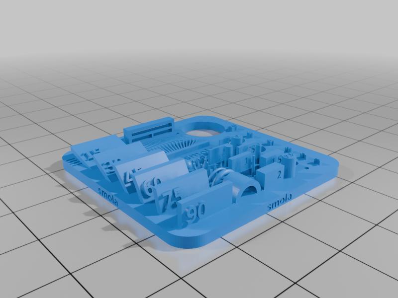 SMOLA Resin printer test model (calibration test, torture test, testfile)