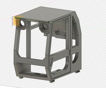 RC Excavator Cab with 2 Screw Holes