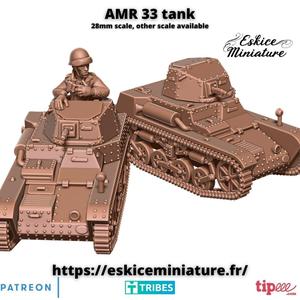 AMR33 tank with pilot - 28mm