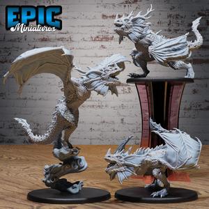 Angry Wyvern Set / Dragon Serpent Hybrid / Mountain Monster / Winged Fire Drake / Draconic Reptile Creature / Dragonborn Beast Encounter