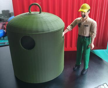 Glass Recycle bin scale model for diorama 1/14, 1/16 ,1/12,1/10