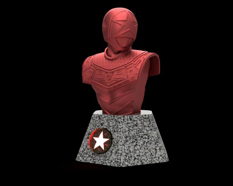 Zeo Ranger V Bust with LED Base