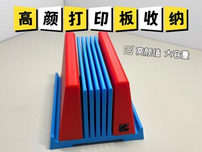 High-aesthetic Build Plate Organizer (Gundam Color Scheme/No AMS Needed/Separate Part Printing)