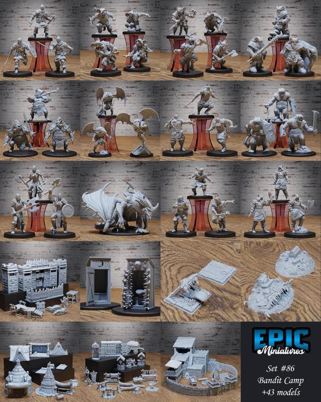 Bandit Camp Set / Raider & Outlaw Encounter / Thief & Marauder Robber Collection / Pre-Supported