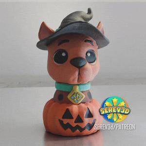 Baby Scooby in Pumpkin - Cute Halloween Figurine - 3D Print STL/3MF