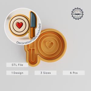 Knife Shape Cutter & Stamp Set, Perfect for Cookies & Fondant, 3 Sizes, 6-Piece Dining & Cuisine Tool Collection PRODUCT_216