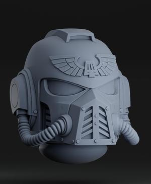 Space marines - Tactical MK III Helmet + Free dragon warhammer