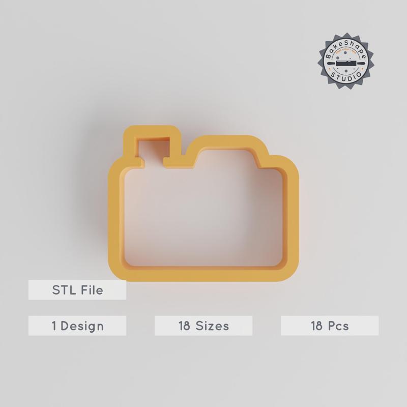 Camera Shape Cutter Set, 18 Sizes 0.75" to 5.00", Perfect for Cookies, Fondant & Clay, Travel & Vacation Theme PRODUCT_2748