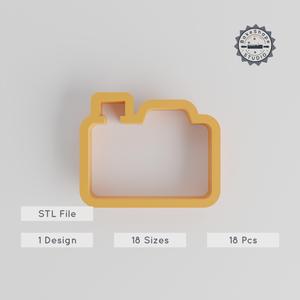 Camera Shape Cutter Set, 18 Sizes 0.75" to 5.00", Perfect for Cookies, Fondant & Clay, Travel & Vacation Theme PRODUCT_2748