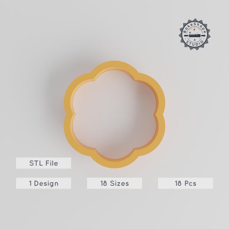 Flower Shape Cutter Set, 18 Sizes, Perfect for Cookies, Fondant & Clay, Nature & Botanical Bloom Design PRODUCT_1433