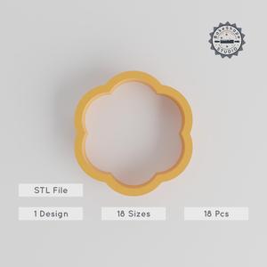 Flower Shape Cutter Set, 18 Sizes, Perfect for Cookies, Fondant & Clay, Nature & Botanical Bloom Design PRODUCT_1433