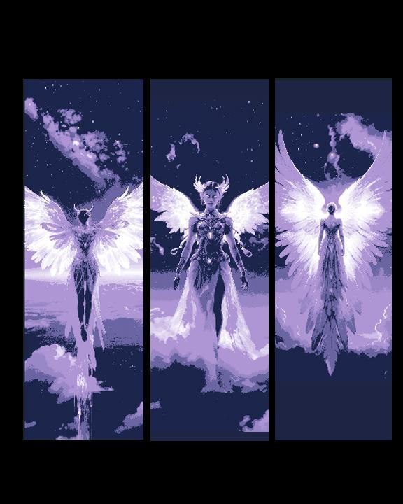 The Brilliance of Angel Wings towards the Heavens - Set of 3 Bookmarks