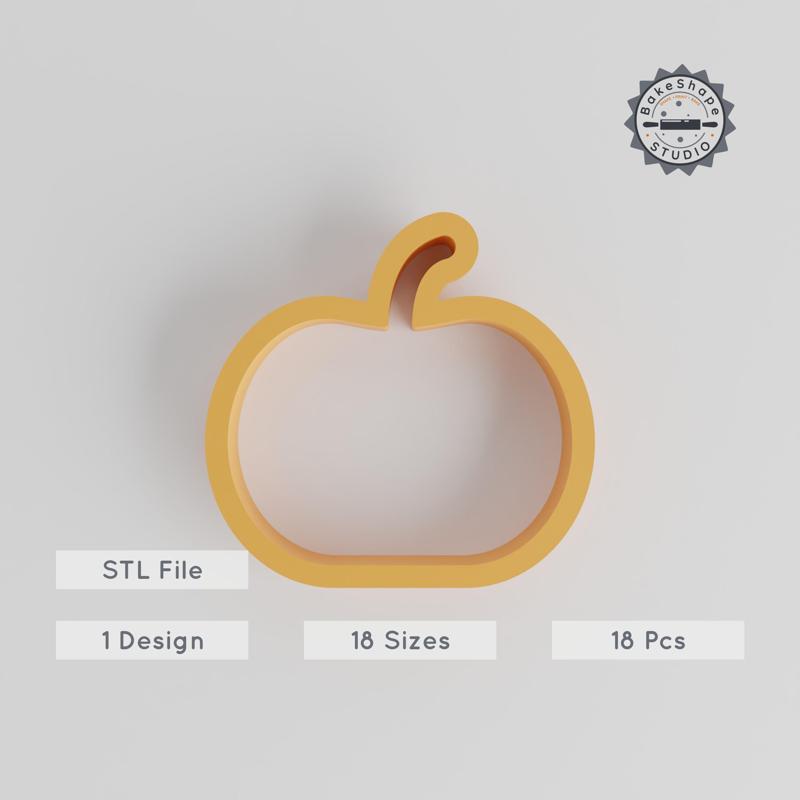 Pumpkin Shape Cutter Set, 18 Sizes, Perfect for Cookies, Fondant & Clay, Festive Gourd & Autumn Squash Design PRODUCT_125
